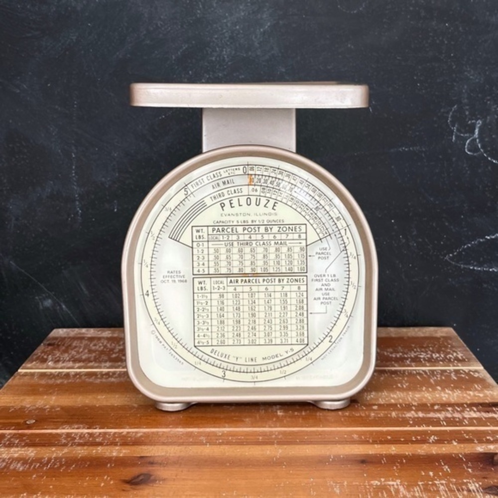 Vintage Pelouze 1968 Postal Scale Max Weight 5 lbs.